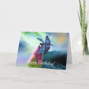 Dragon Fly Custom Birthday Greeting Card