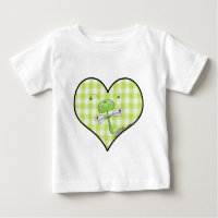 Dragon Fly in green gingham heart