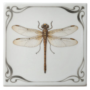 Dragon Fly Insects Ceramic Tile