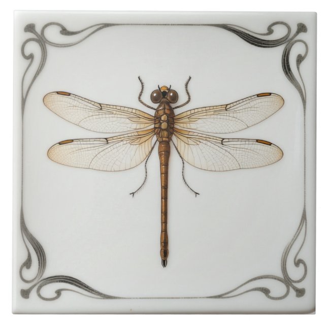 Dragon Fly Insects Ceramic Tile (Front)