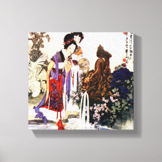 Dragon Fountain 12" x 12", 1.5", Single Canvas Print