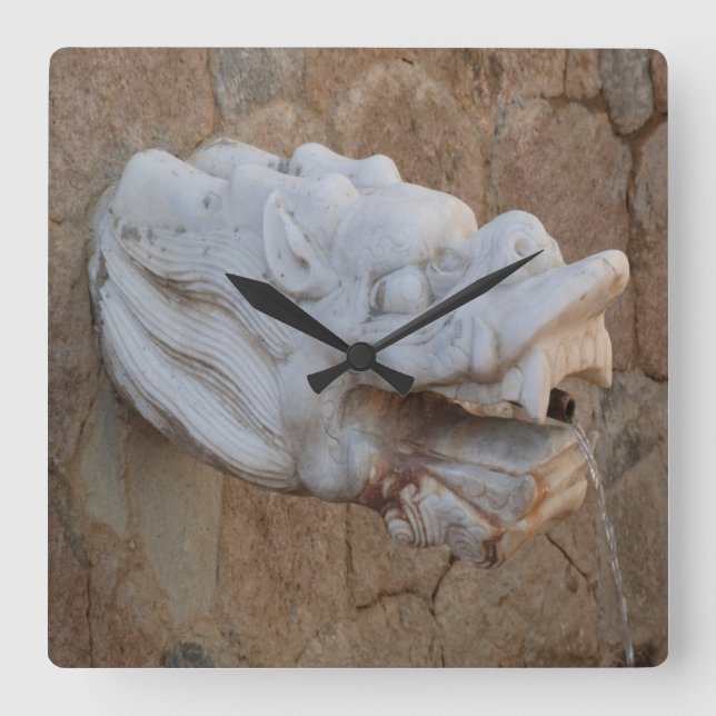 Dragon Fountain Wall Clock (Front)