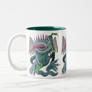 Dragon Frog Snake Charmer Two-Tone Coffee Mug