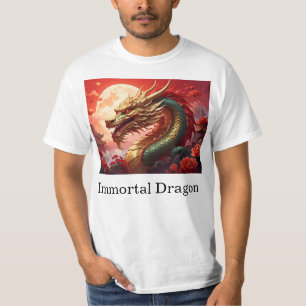 Dragon front,tribal back,custom text T-Shirt