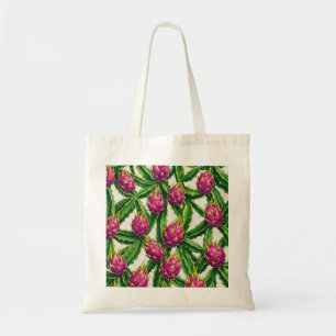 Dragon Fruit Cactus Tropical Pattern Tote Bag