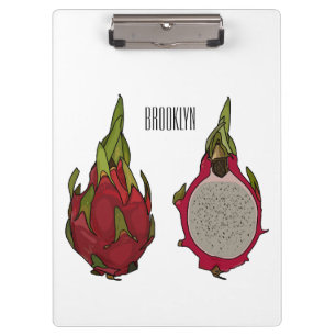 Dragon fruit cartoon illustration  clipboard