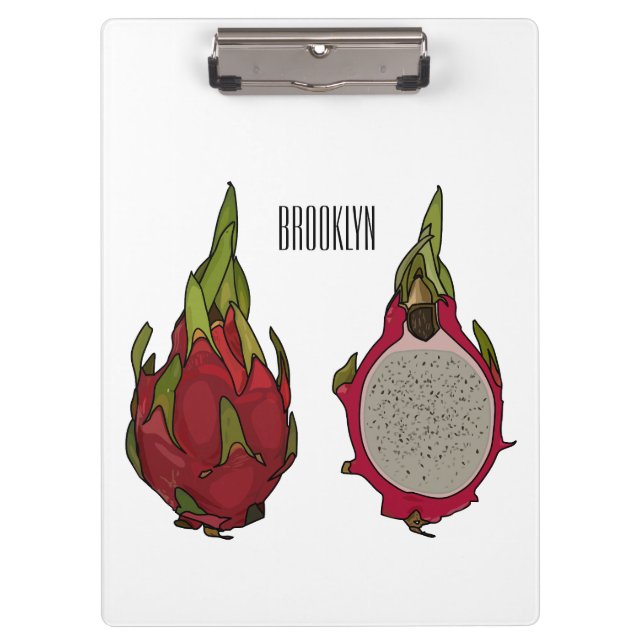 Dragon fruit cartoon illustration  clipboard (Front)