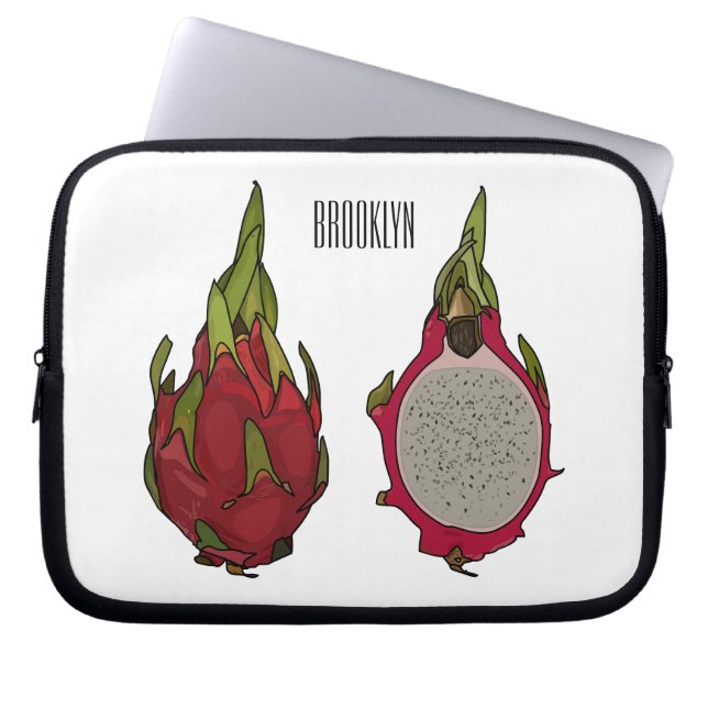 Dragon fruit cartoon illustration  laptop sleeve (Front)