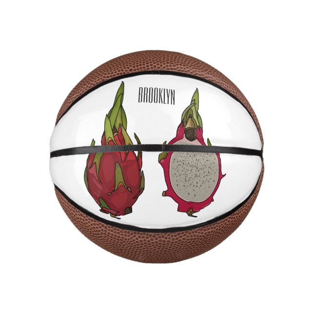 Dragon fruit cartoon illustration  mini basketball (Front)