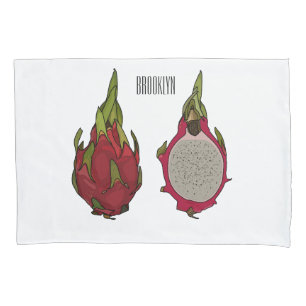 Dragon fruit cartoon illustration pillowcase