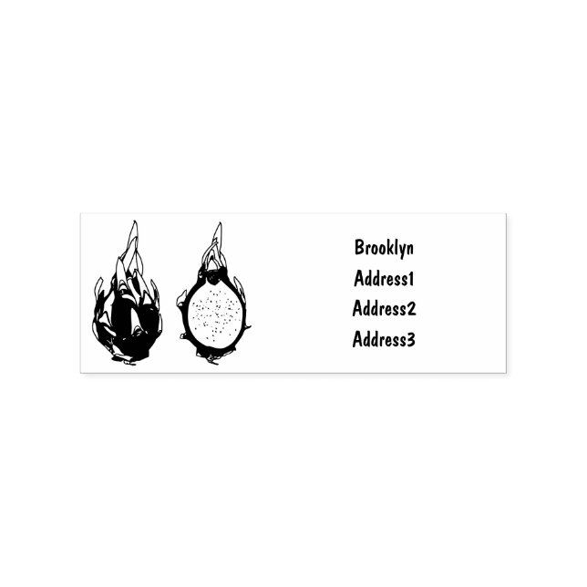 Dragon fruit cartoon illustration rubber stamp (Imprint)