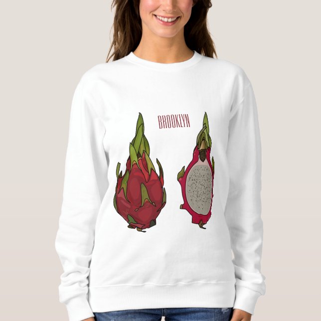 Dragon fruit cartoon illustration  sweatshirt (Front)