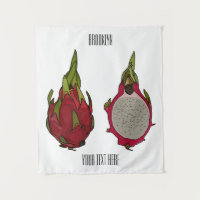 Dragon fruit cartoon illustration