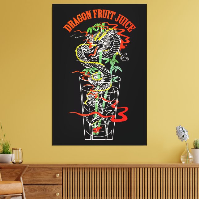 Dragon Fruit Juice Canvas Print (Insitu(LivingRoom))