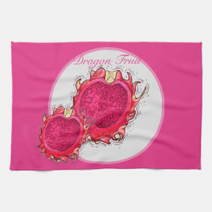 Dragon Fruit Kitchen Towels
