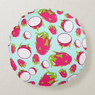 Dragon Fruit Pattern Round Cushion