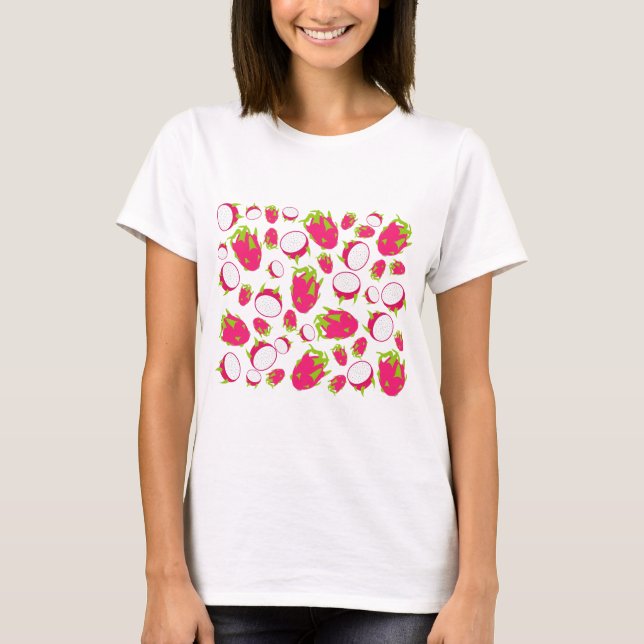 Dragon Fruit Pattern T-Shirt (Front)