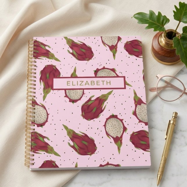 Dragon Fruit Pattern Tropical Personalised Custom  Planner (Creator Uploaded)