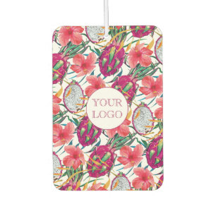 Dragon Fruit Tropical Floral Modern Green Palm Car Air Freshener