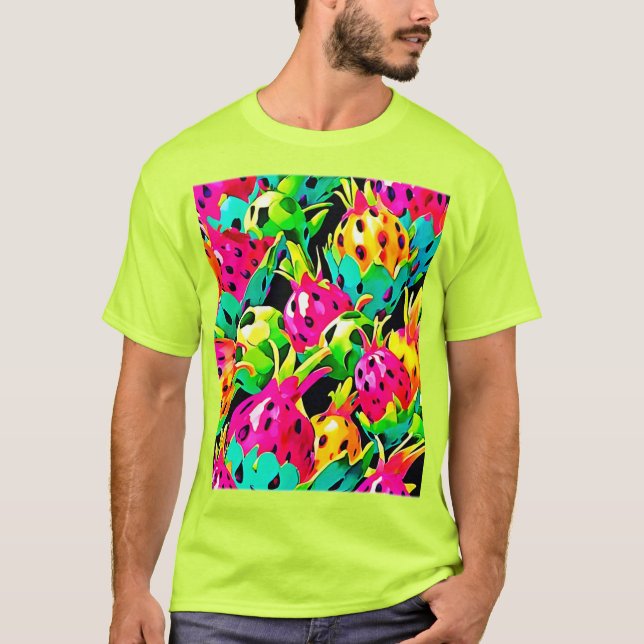 Dragon Fruit Vivid Pattern T-Shirt (Front)