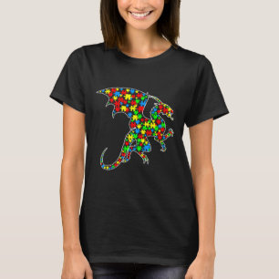 Dragon Funny Puzzle Animals Autism Awareness T-Shirt