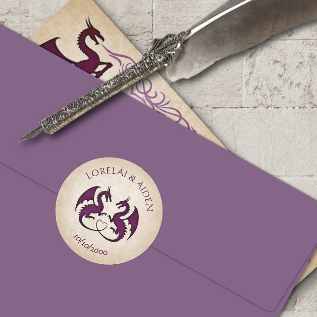 Dragon Gamer Fantasy Classic Round Sticker (Creator Uploaded)