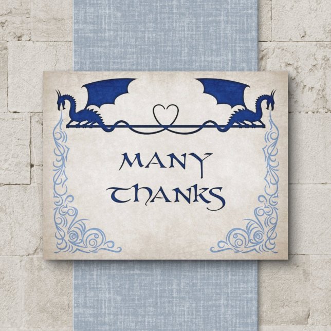 Dragon Gamer Fantasy Thank You Card (Creator Uploaded)