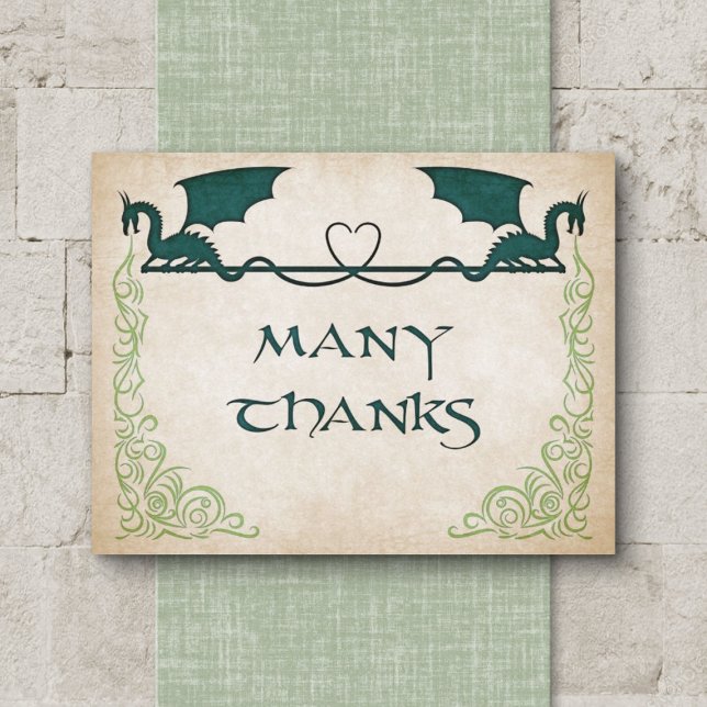 Dragon Gamer Fantasy Thank You Card (Creator Uploaded)