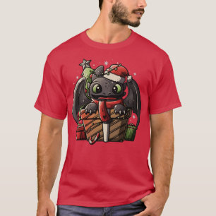 Dragon Gift Cute Funny Christmas Light T-Shirt