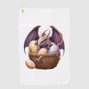 Dragon Girl Lover Collecting Easter Eggs - Kids Cu Golf Towel