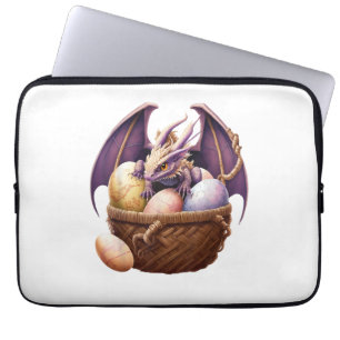 Dragon Girl Lover Collecting Easter Eggs - Kids Cu Laptop Sleeve