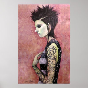 Dragon Girl - Original art by Dori Hartley Poster
