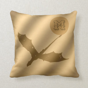 Dragon Gold Luxury Monogram Cushion