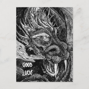 Dragon 'Good Luck!' postcard
