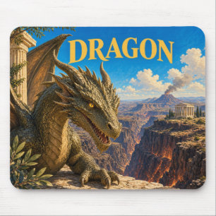Dragon, Gothic Fantasy Monster Mouse Pad