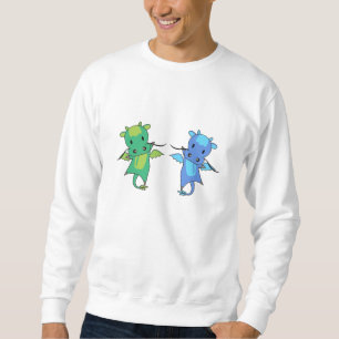 Dragon Green Blue Dragon Fairy Tale Fantasy Sweatshirt