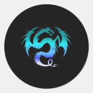 Dragon Green Colour Mediaeval Fantasy Creature Classic Round Sticker