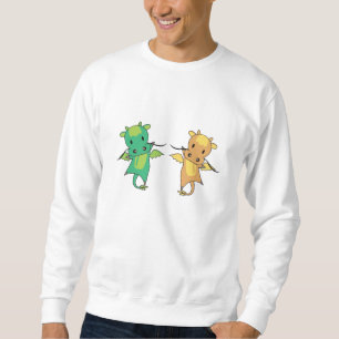 Dragon Green Yellow Dragon Fairy Tale Fantasy Sweatshirt