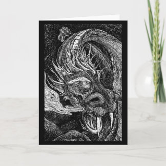 Dragon greetings card border