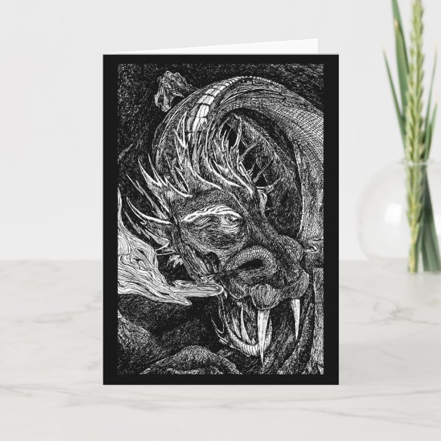 Dragon greetings card border (Front)