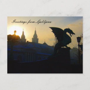 dragon greetings postcard