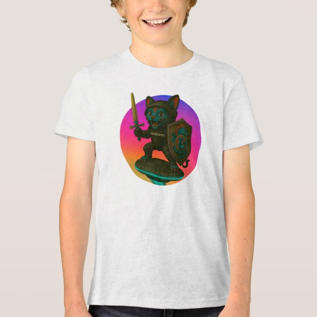 Dragon Guard Cat Boy's T-Shirts (Front)