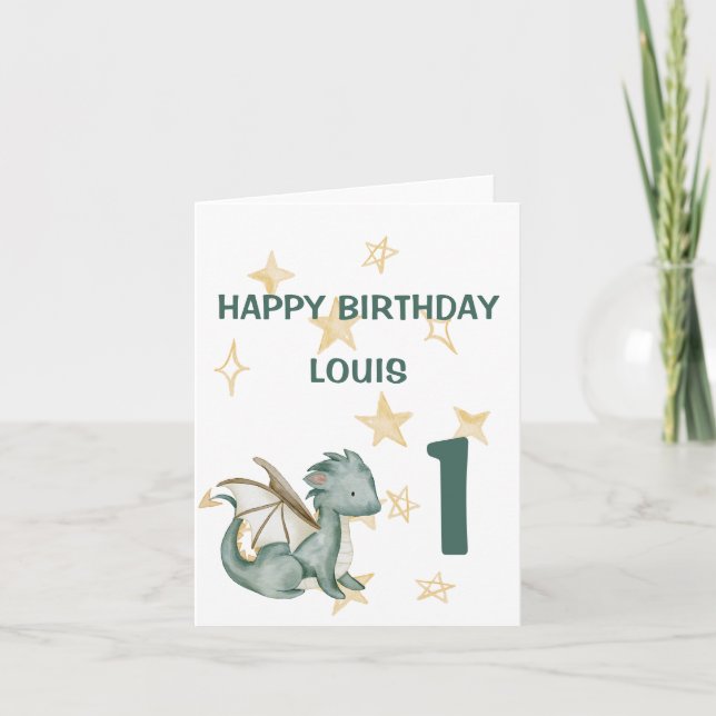 Dragon happy birthday card (Front)