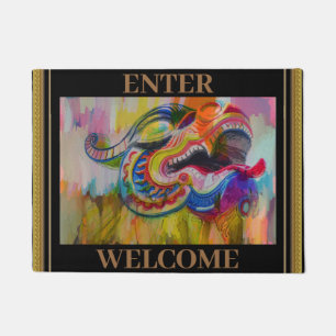 Dragon Head Door Mat