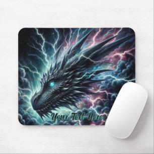 Dragon Head in a Thunderstorm with Lightning Mouse Pad