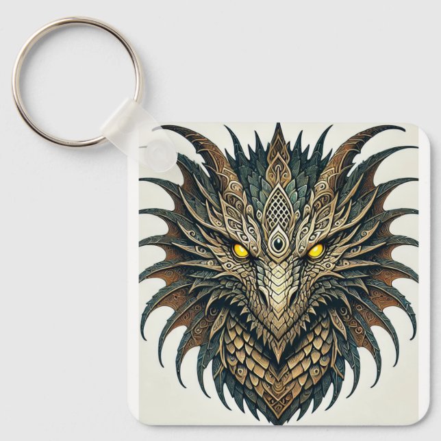 Dragon Head  Key Ring (Front)