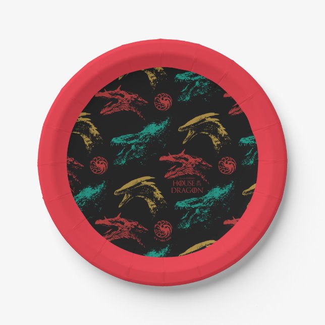 Dragon Head Pattern Paper Plate (Front)
