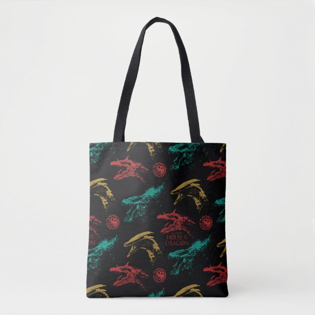 Dragon Head Pattern Tote Bag (Front)