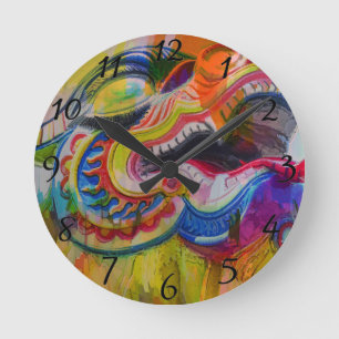 Dragon Head Round Clock