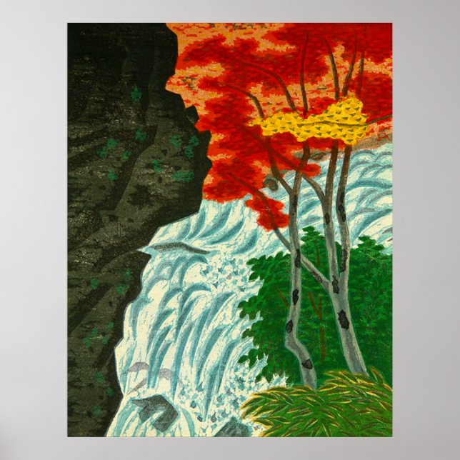 Dragon Head Waterfall in Nikko Maeda Masao 1944 Poster (Front)